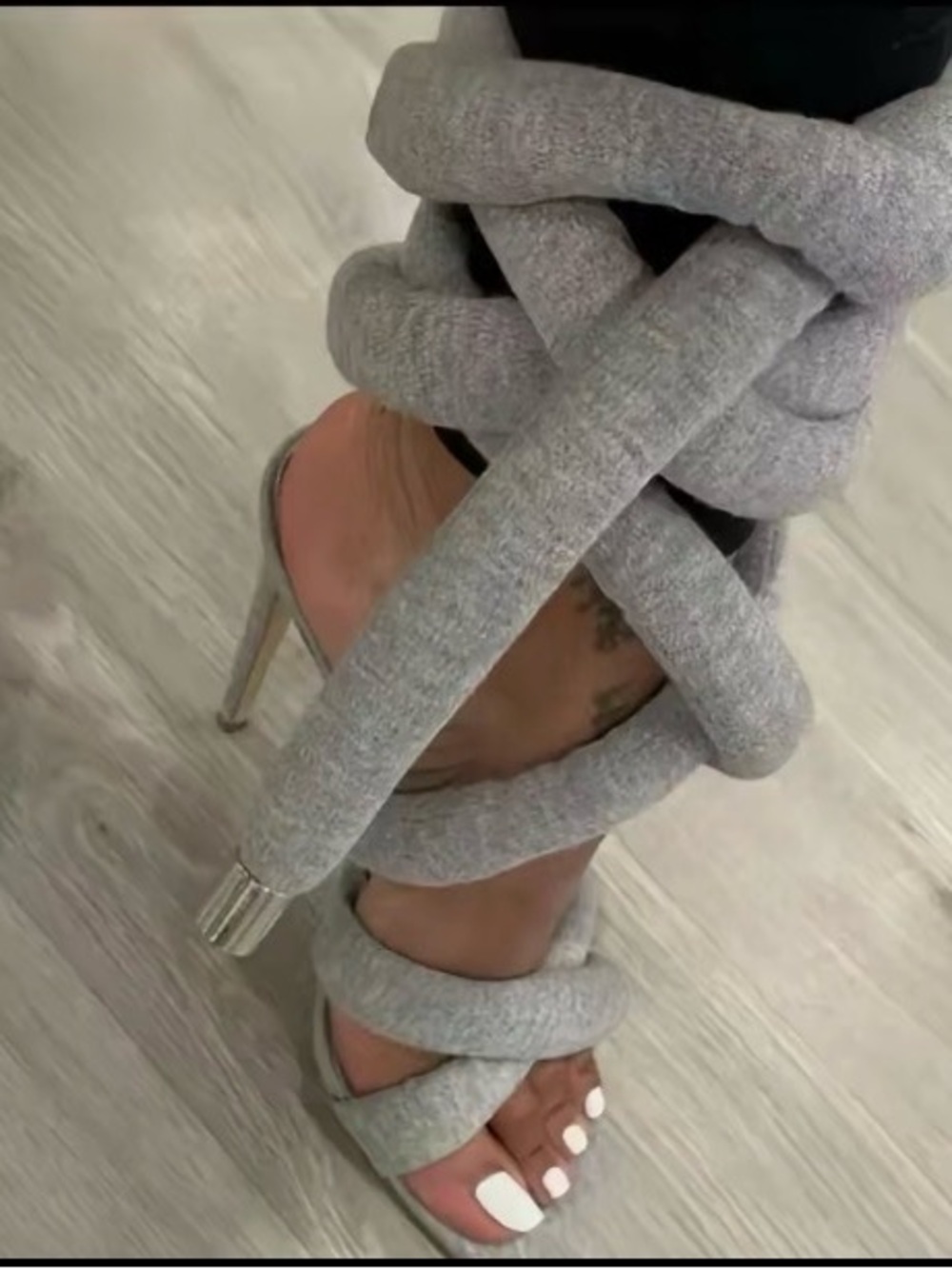 Rope sandal heels